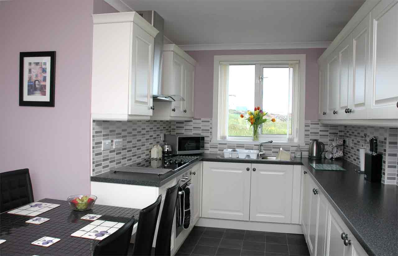 The kitchen in Dollag's Cottage self catering accommodation
